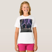 落雷した猫 Tシャツ (正面フル)