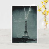 落雷エッフェル塔1902年 カード (黄色い花)
