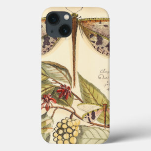 葉およびフルーツを持つトンボ iPhone 13ケース