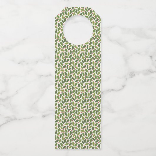 葉および果実の白いボトルのハンガーのラベル ボトルネックタグ (裏面)