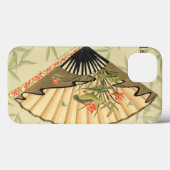 葉および花柄が付いている芸者ファン Case-Mate iPhoneケース (裏面 (横))