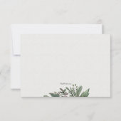 葉および鳥の死別のサンキューカード サンキューカード (裏面)