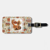 葉から成っているカスタムな写真の夏の花パターン ラゲッジタグ (正面横)