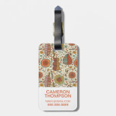 葉から成っているカスタムな写真の夏の花パターン ラゲッジタグ (裏面縦)