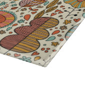 葉から成っている夏の花パターン カッティングボード (角)