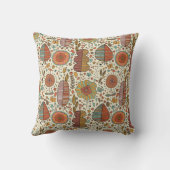 葉から成っている夏の花パターン クッション (裏面)