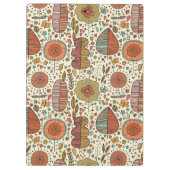 葉から成っている夏の花パターン クリップボード (裏面)