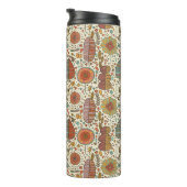 葉から成っている夏の花パターン タンブラー (回転右)