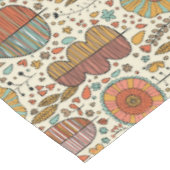 葉から成っている夏の花パターン テーブルクロス (アングル)