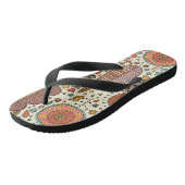 葉から成っている夏の花パターン ビーチサンダル (アングル)