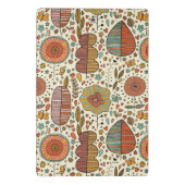 葉から成っている夏の花パターン ミニクリップボード (裏面)