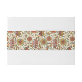 葉から成っている夏の花パターン 招待状ベリーバンド (裏面例)