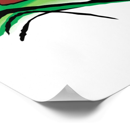 葉かわいらしの上の虫 ポスター (角)