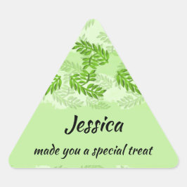 葉かわいらし料理ギフティング 三角形シール