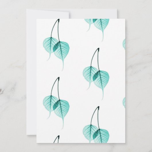 葉かわいらし板 招待状 (裏面)