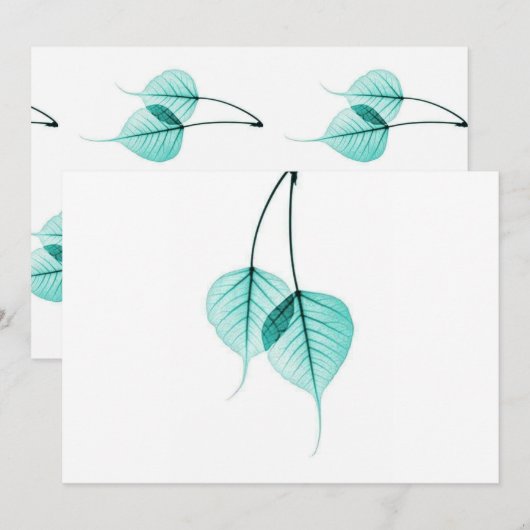 葉かわいらし板 招待状 (正面/裏面)