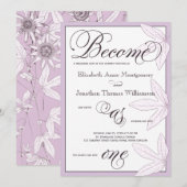 葉が一つになる クリスチャン結婚式招待状 招待状 (正面/裏面)