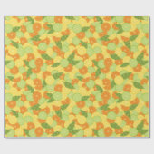 葉が付いている柑橘類の切れ ラッピングペーパー (フラット)