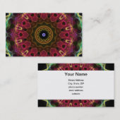 葉が付いている深い花 名刺 (正面/裏面)