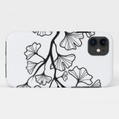 葉が付いている黒いイチョウの木 Case-Mate iPhoneケース (裏面(横))