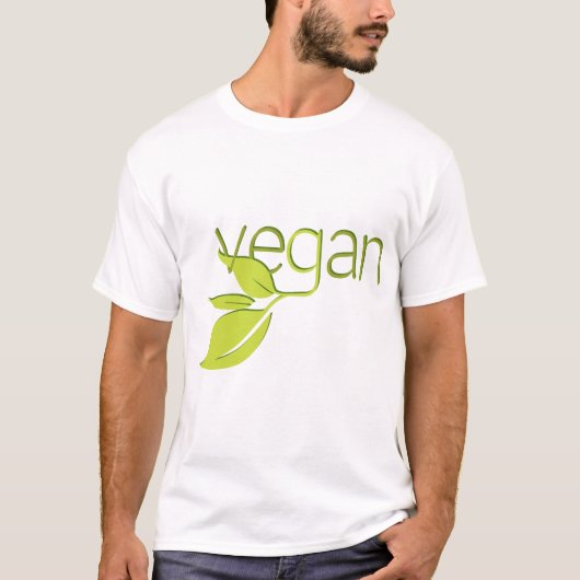 葉が多いビーガン Tシャツ (正面)