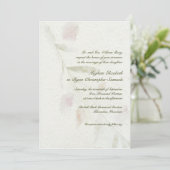 葉が多い植物の自然な庭園の結婚式 招待状 (スタンド正面)