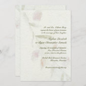 葉が多い植物の自然な庭園の結婚式 招待状 (正面/裏面)