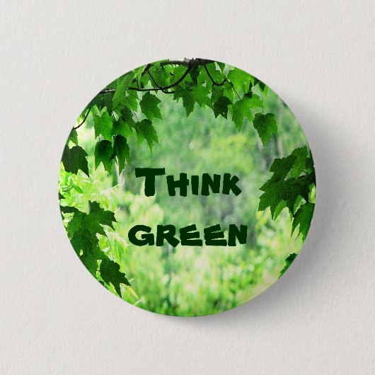 葉が多い環境を考える 缶バッジ (正面)