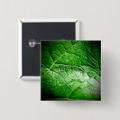 葉が多い緑1ボタン 缶バッジ (正面&裏面)