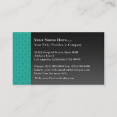 葉が多い花びらoを搭載する魅力的な薄緑の花 名刺 (裏面)