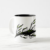 葉が多い ツートーンマグカップ (正面左)