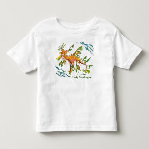 葉が多いSeadragonのアートワークのベビーおよび子供のTシャツ トドラーTシャツ