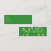 葉が多いTreehuggerの細いプロフィールカード スキニー名刺 (正面/裏面)