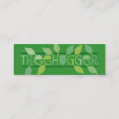 葉が多いTreehuggerの細いプロフィールカード スキニー名刺 (裏面)