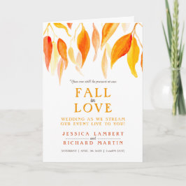 葉が恋に落ちる ウェディング ライブ ストリーム 写真 案内状