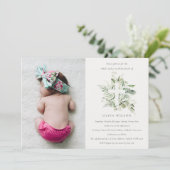 葉が最初の聖餐式を横断する写真招待状 サンキューカード (スタンド正面)