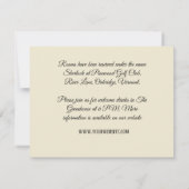 葉が素朴なシンプルピンクのモダン結婚フローラ ノートカード (裏面)