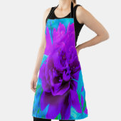 葉が美しいムーディパープル牡丹 エプロン (インサイチュ)