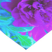 葉が美しいムーディパープル牡丹 ショートテーブルランナー (コーナー)