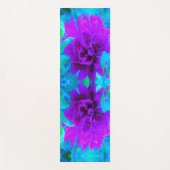 葉が美しいムーディパープル牡丹 ヨガマット (正面)