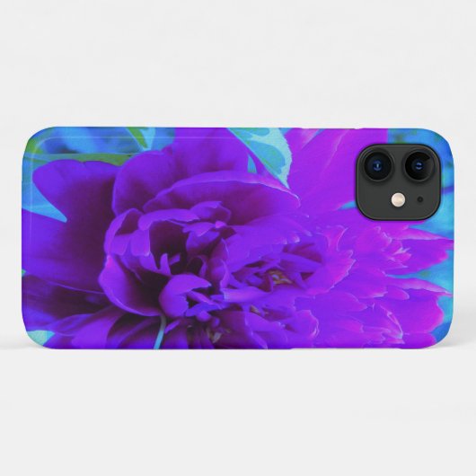 葉が美しいムーディパープル牡丹 Case-Mate iPhoneケース (裏面(横))