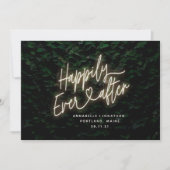 葉が茂った後モダンも楽し結婚く 招待状 (正面)