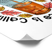 葉が落ちてカボチャの香辛料が呼び出される ポスター (角)