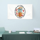 葉が落ちてカボチャの香辛料が呼び出される 横断幕 (トレードショー)