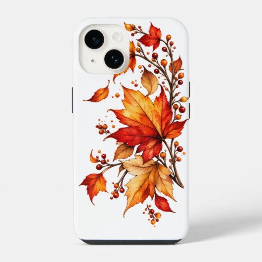 葉が落ちる iPhoneケース (裏面)