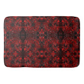 葉が赤く白い色合い点々のある バスマット (正面)