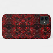 葉が赤く白い色合い点々のある Case-Mate iPhoneケース (裏面(横))