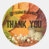 葉きのこカスタムのステッカー ラウンドシール (正面)