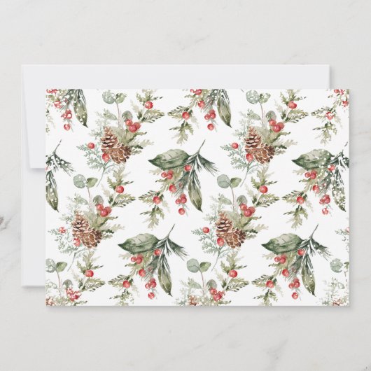 葉くるみ割り砂糖プラムフェアリー誕生日 招待状 (裏面)