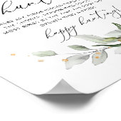 葉っぱがおしゃれな花の指輪探しゲーム ウェディング ポスター (角)